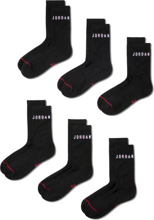 Nike Jordan Everyday Crew Socks (6 Pairs) in Black | FZ2051-010