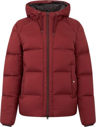 Herno Gewatteerde jas met capuchon - Heren - Winterjassen - Rood - L - Leer - Jassen