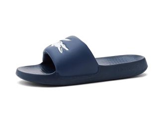 Lacoste Serve Slide 1.0 Mens Wedge Shoes Navy/White : 10 D - Medium, Synthetic