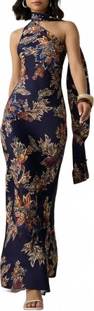 Hemant & Nandita Leela Maxi Dress In Midnight Blue