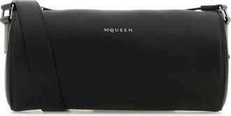 Alexander McQueen Black Leather Mcqueen Roller Crossbody Bag