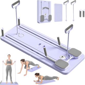 OEM Reformer De Pilates, Pilates Plegable, Rueda Abdominal Para Flexiones Con Rebote Autom&aacute;tico Y Temporizador, Tabla Abdominal Multifuncional Para Pilate