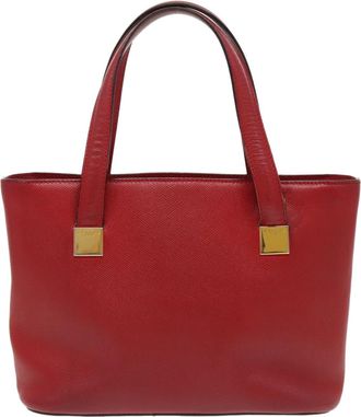Celine Handbag Leather Red Leather Handbag (Pre-Owned)