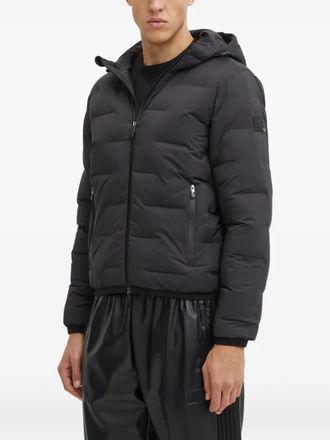 Emporio Armani logo-patch jacket - men - Fabric - M - Black