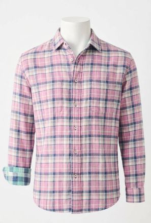 Faherty Reversible Shirt In Orchid Bay Plaid