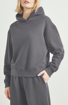 Splendid Laguna Lounge Cotton Hoodie in Lead Black at Nordstrom, Size X-Small