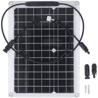 OEM Kit Solar Compacto Y Flexible De 18 V Y 15 W Para Cargar Bater&iacute;as, C&aacute;maras De Seguridad, Portones Autom&aacute;ticos, Gallineros, Embarcaciones E Instalacion