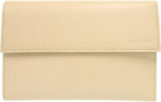 Prada Beige Leather Wallet (Tri-Fold) (Pre-Owned)