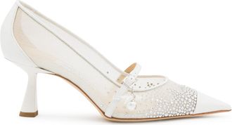 Jimmy Choo London With Heel White/Crystal-Donna