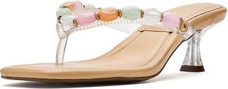 Anne Klein Gwenn Womens Sandals Nude Vinyl : 6.5 M, Leather