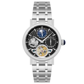 Earnshaw Beaufort Black Dial Mens Watch ES-8309-11