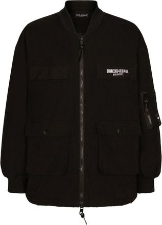 Dolce & Gabbana patch-pocket cotton-blend jacket - men - Cotton/Nylon/Polyester - M - Black