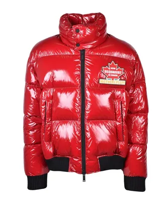 Dsquared2 Red Polyamide Zip Down Jacket