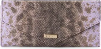 Brahmin Veronica Croc Embossed Leather Wallet in Sheer Lavender at Nordstrom