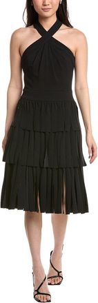 Tadashi Shoji Darla Fringe Halter Dress