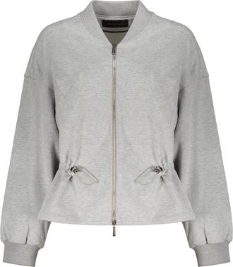 Moorer Lichtgewicht Zip Hoodie - Dames - Vesten met rits - Grijs - S - Katoen - Hoodies & sweatvesten