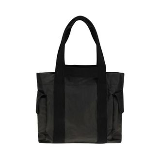 Yohji Yamamoto Flap-pocket Tote Bag - unisex - Tassen - Zwart - Maat: ONE Size Zijde