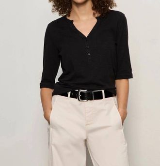 Sanctuary Rolled Sleeve Tee In Black