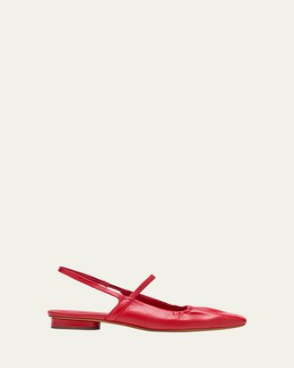 Vince Venice Leather Slingback Ballerina Flats