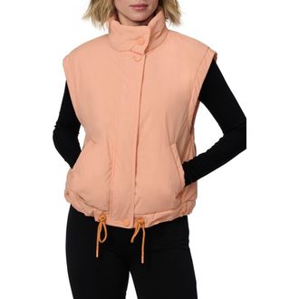 Bernardo Recycled Nylon Crinkle Vest in Apricot at Nordstrom Rack, Size X-Large
