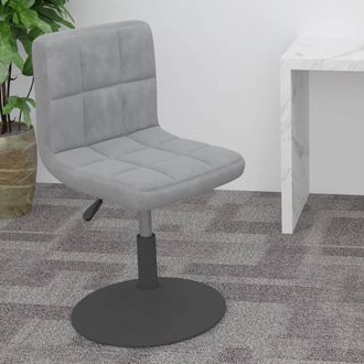vidaXL Vidaxl - Taburete De Cocina Giratorio De Terciopelo Gris Claro