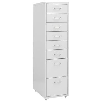 vidaXL Armario Archivador M&oacute;vil Metal Gris 28x41x109 Cm Vidaxl