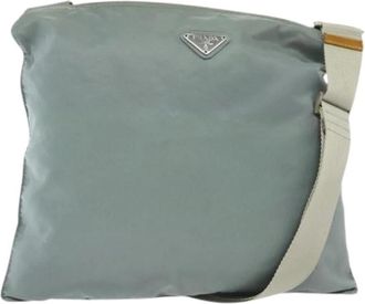 Prada Pre-owned Nylon prada-bags - Dames - Vintage Schoudertas - Blauw - ONE Size - Nylon - Vintage