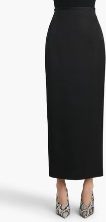 Khaite Winton Double Face Satin Pencil Skirt in Black at Nordstrom, Size 10