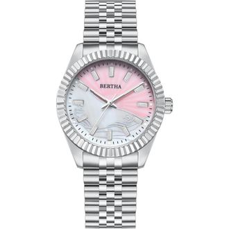 Bertha Sunglasses Marina Ladies Quartz Watch in Silver at Nordstrom