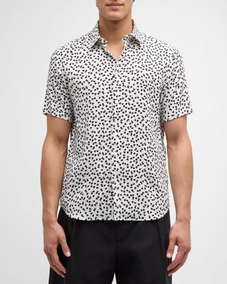 Theory Mens Irving Floral Sport Shirt