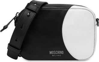 Moschino colour-blocked leather shoulder bag - men - Calf Leather - One Size - Black