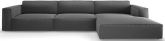 BLOOMINGLOFT 4-Sitzer Design Ecksofa Gaby Samt rechts