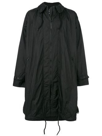 Yohji Yamamoto long windbreaker - men - Polyamide - S - Black
