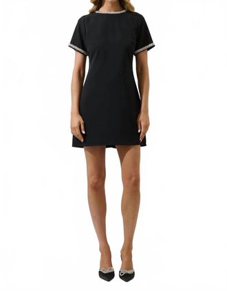 Sugarlips Kaitlyn Rhinestone Shift Mini Dress In Black
