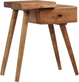 vidaXL Mesita De Noche De Madera Maciza De Acacia 45x32x55 Cm Vidaxl
