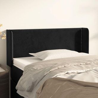 vidaXL Cabecero De Terciopelo Negro 93x16x78/88 Cm Vidaxl