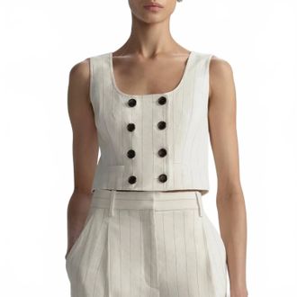 A.L.C. Darcy Top In Pearl/brown