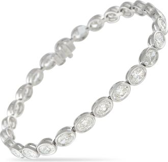 Luxury Bazaar 18K White Gold 8.05ct Diamond Bracelet ALB-18559-1