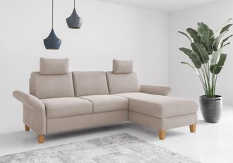 HOME AFFAIRE Ecksofa »Rochelle, L-Form« wahlweise mit Armteilverstellung, Bettfunktion und Bettkasten