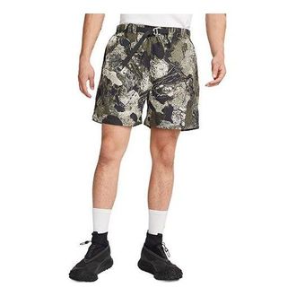 Nike ACG Color Block Pattern Lacing Casual Shorts Khaki Green DN3950-325