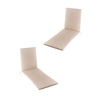 ED&Egrave;N JARD&Iacute; Pack de 2 cojines textilene para tumbona de piscina arena 196x60x5 cm