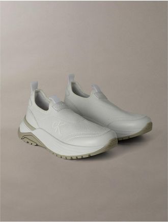 Calvin Klein Womens Womens Ablea Knit Sneaker - White - 5.5