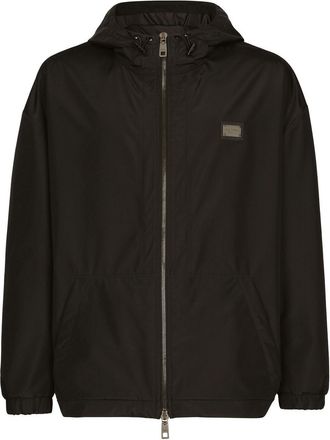 Dolce & Gabbana Branded Tag Hooded Jacket - Mens - Polyester