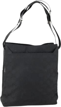 Gucci Pre-owned Shoulder Bags, female, Black, Size: ONE SIZE Pre-owned Canvas Shoulder Bag