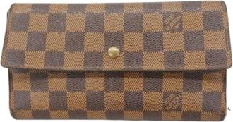 Louis Vuitton Pre-owned Wallets, female, Brown, Size: ONE SIZE Pre-owned Long wallet (tri-fold)