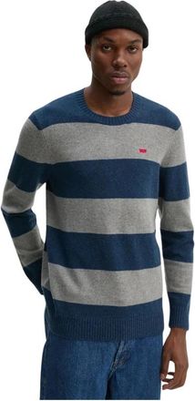 Levi's Round-neck Truien - Heren - Ronde hals truien - Blauw - M - Wol - Truien & Vesten