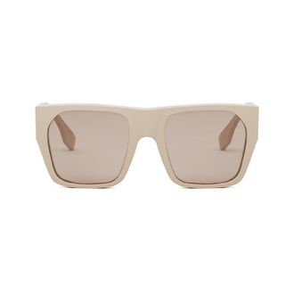 Fendi Oversized Square-Frame Sunglasses - Beige