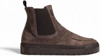 Antony Morato Gray Suede Leather Chelsea Mens Boots