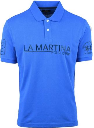 La Martina Tops, Heren, Blauw, M, Katoen, Polo