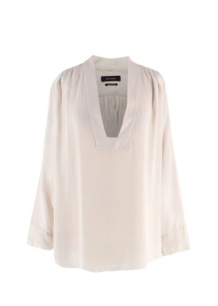 Isabel Marant Light Grey Silk Blouse Size XS